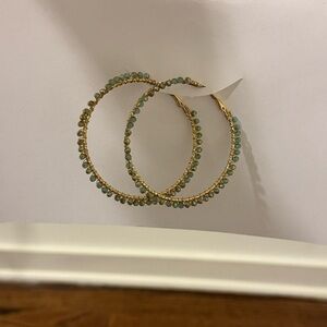 Gold wire wrap Hoop Earrings
